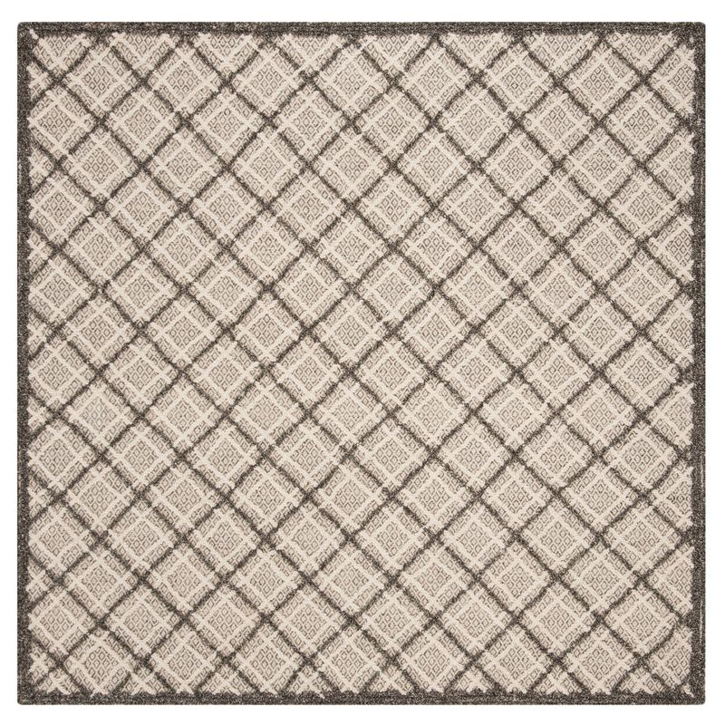 Trace TRC251 Hand Tufted Area Rug - Dark Grey/Light Grey - 6'x6' - Safavieh.