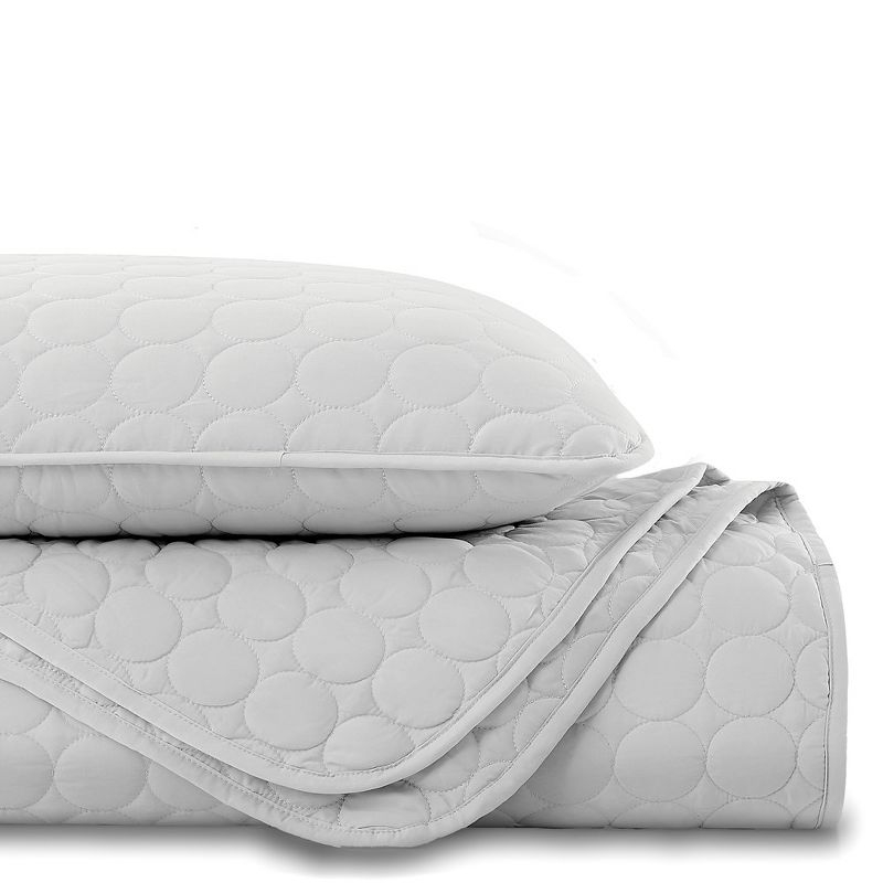 Southshore Fine Living Inc Oversized Lightweight Classic 2-Piece Quilt Set Light Grey Twin/Twin XL