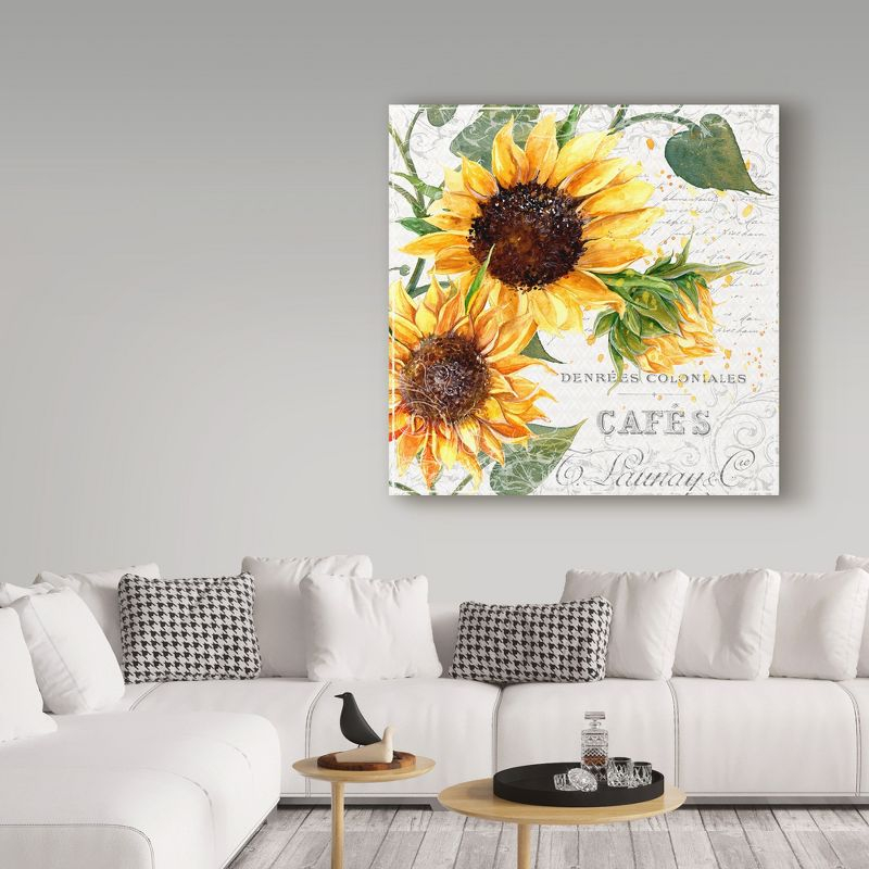 Trademark Fine Art - Irina Trzaskos Studio 'Summertime Sunflowers II' Canvas Art - 14x14