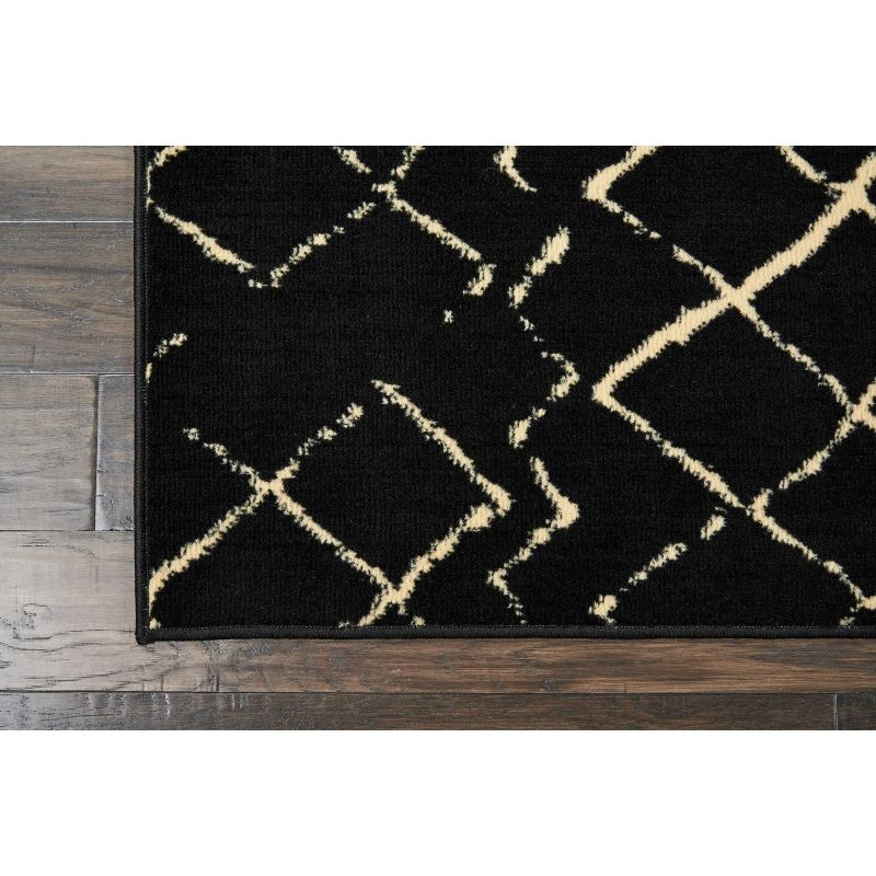 Nourison Grafix Black Area Rug GRF04 7'10"X9'10"