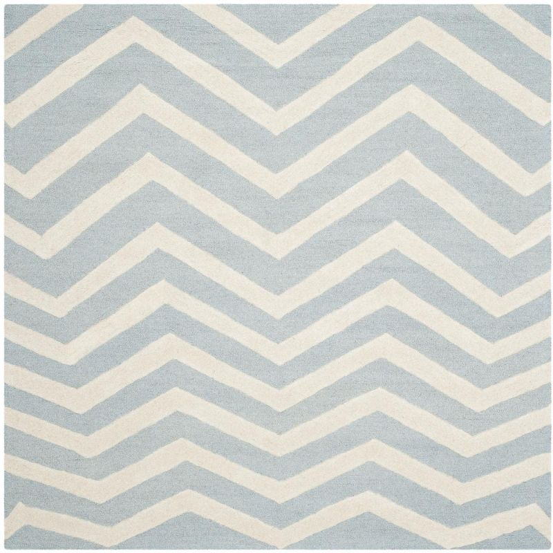 Cambridge CAM714 Tufted Indoor Area Rug - Blue/Ivory - 6'x6' - Safavieh