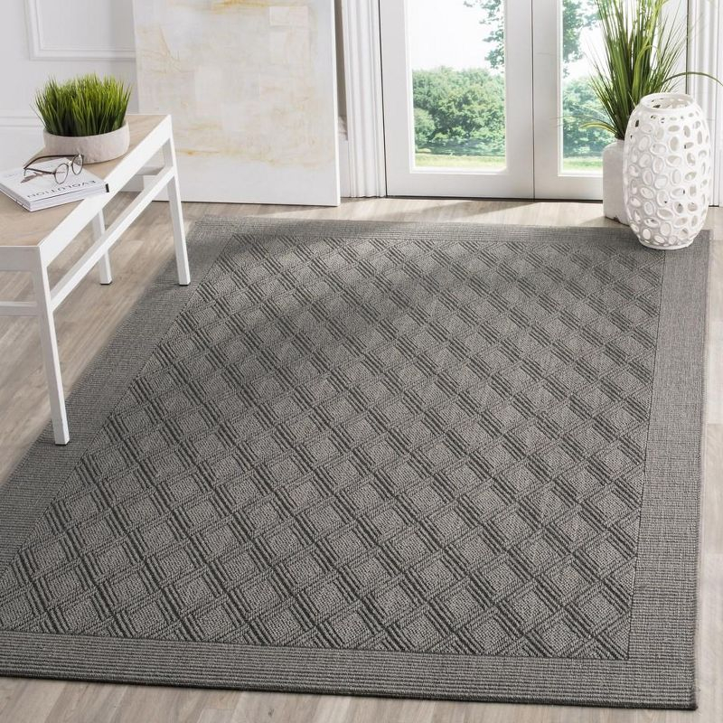 Palm Beach PAB351 Jacquard Weave Indoor Area Rug - Ash - 4'x6' - Safavieh.