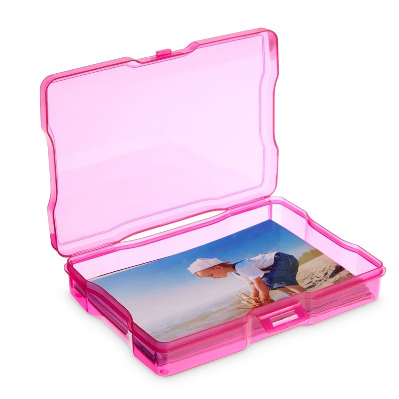 Paper Junkie 4 x 6 Inch Photo Storage Box with 6 Inner Cases, Plastic Box for Stickers, Crafts, Seeds, Craft Organizers and Storage (7 Pieces)