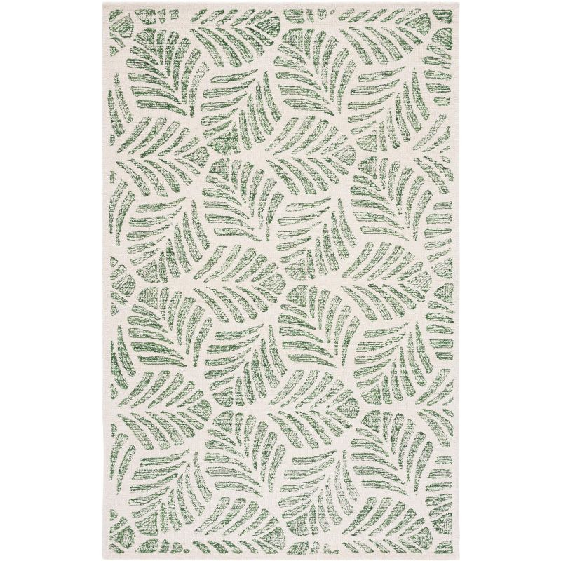 Martha Stewart Jardin - MSR3529 - Indoor Hand Tufted Area Rugs - Ivory/Green - 8'x10'
