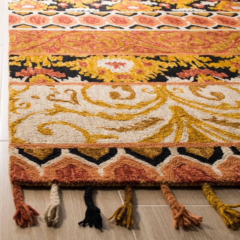 Suzani SZN203 Hand Hooked Indoor Accent Rug - Rust/Gold - 3'x5' - Safavieh.