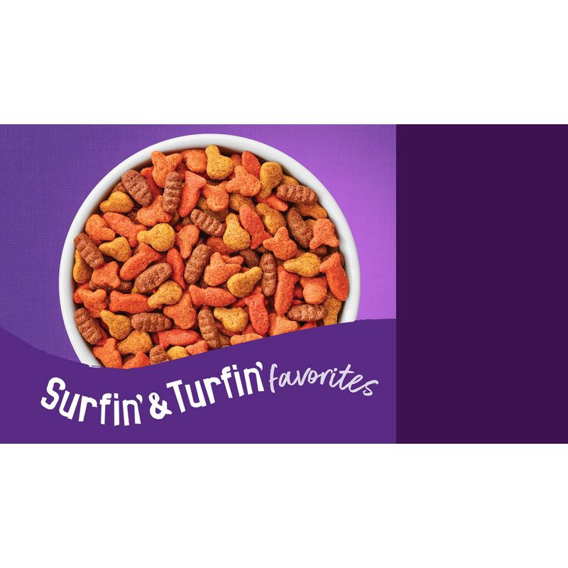 Purina Friskies Surfin &Turfin Favorites with Flavors of Chicken, Beef & Seafood Adult Balanced Dry Cat Food - 3.15lbs