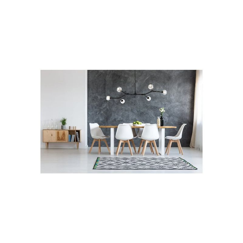 Elegant Lighting Zayne 6 Light Pendant in Black