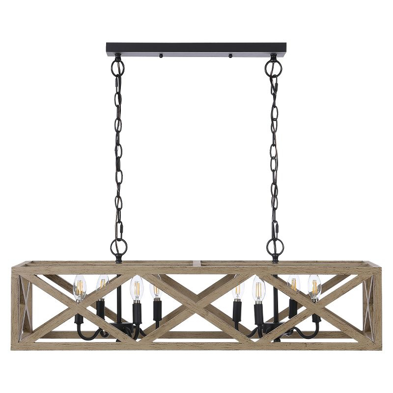 Quentin 8 Light 36" Pendant - PND4100 - Black - Safavieh