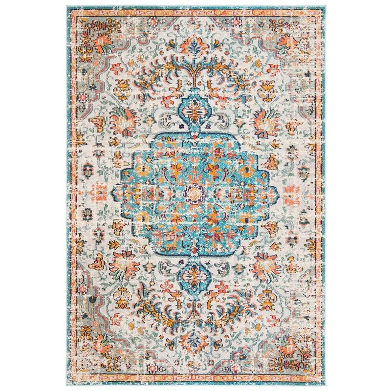 Madison MAD447 Power Loomed Indoor Area Rug - Grey/Light Blue - 5'3"x7'6" - Safavieh