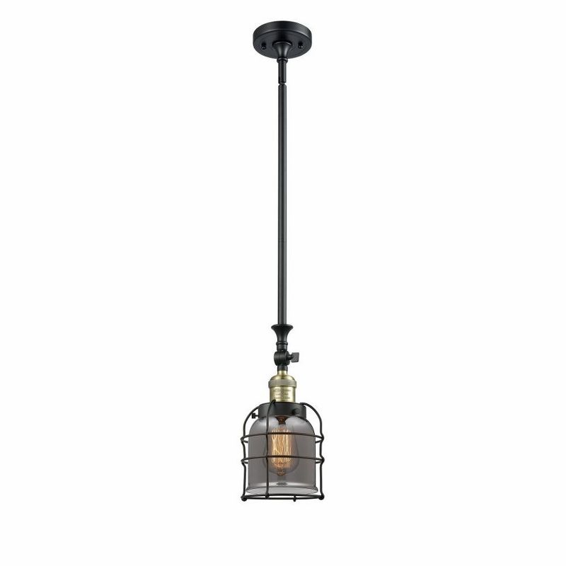 Innovations Lighting Bell Cage 1 - Light Pendant in  Black Antique Brass