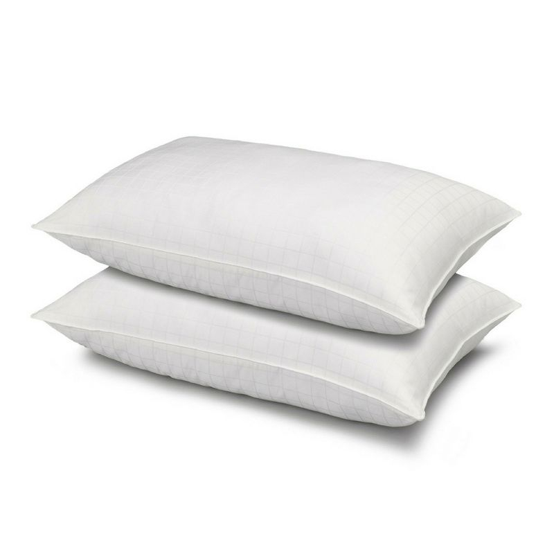 Ella Jayne 100% Cotton Dobby-Box Shell Firm Back/Side Sleeper Down Alternative Pillow, Set of 2 - Standard