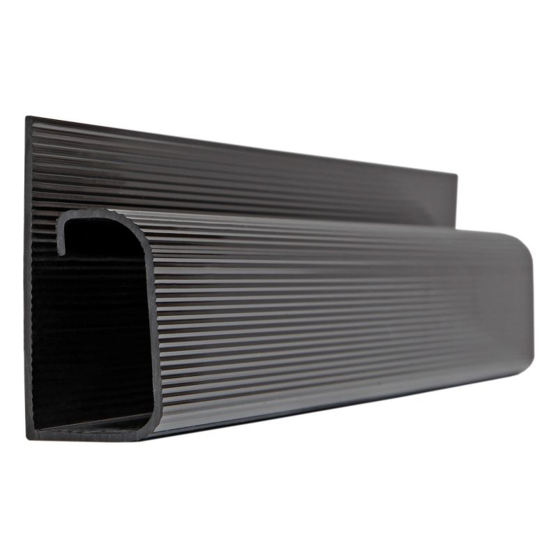 Fleming Supply J Channel Desk Cable Organizer/Cord Concealer Kit - Black, 10 Non-Locking Channels