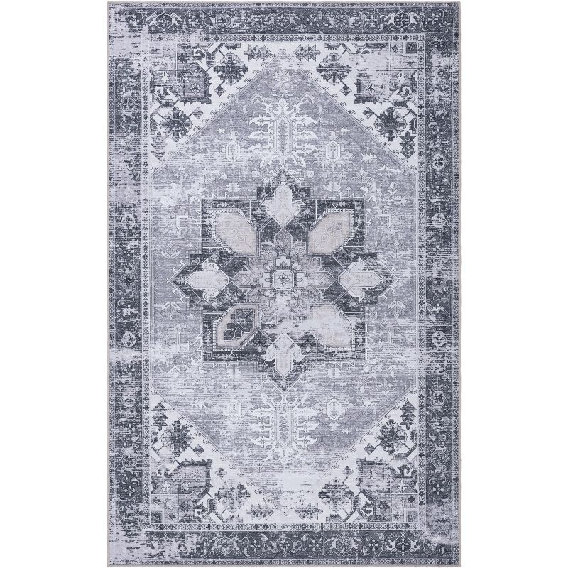 Tucson Vintage Persian TSN102 Power Loomed Machine Washable Skid-Resistant Indoor Area Rug - Dark Sage/Ivory - 6'x9' - Safavieh