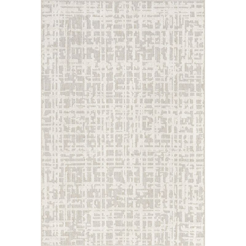 Nuloom Amity Abstract Machine Washable Indoor Area Rug, 4' x 6', Beige