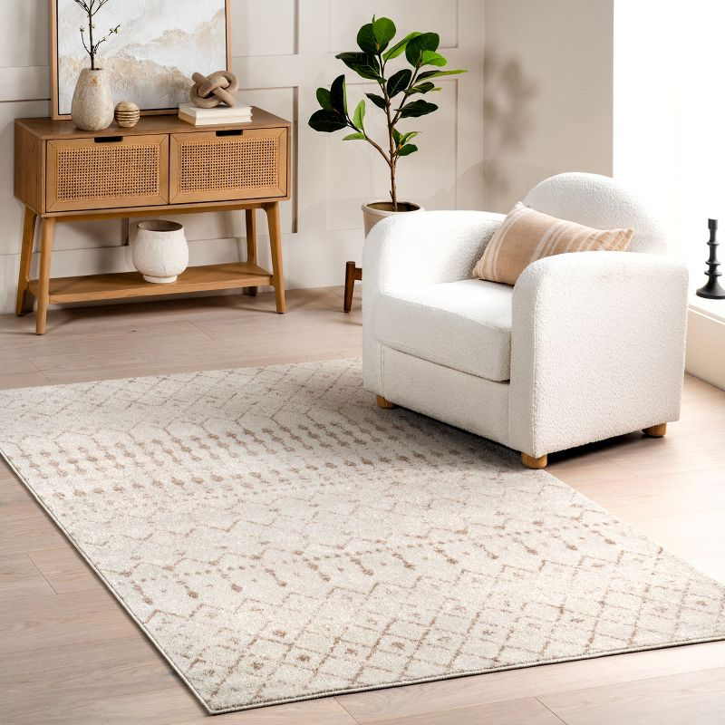 Nuloom Moroccan Blythe Indoor Area Rug, Round 6', Neutral