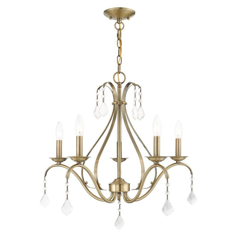 Livex Lighting Caterina 5 - Light Chandelier in  Antique Brass