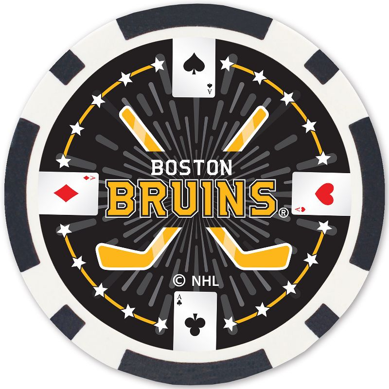 MasterPieces Casino Style 100 Piece Poker Chip Set - NHL Boston Bruins