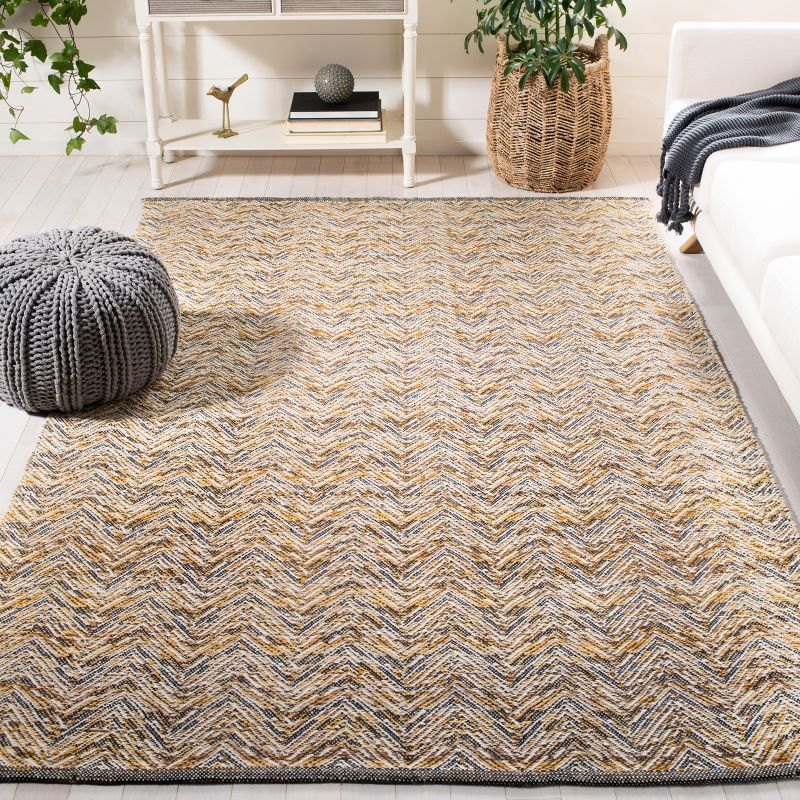 Kilim KLM729 Flat Weave Area Rug - Gold/Black - 5'x8' - Safavieh