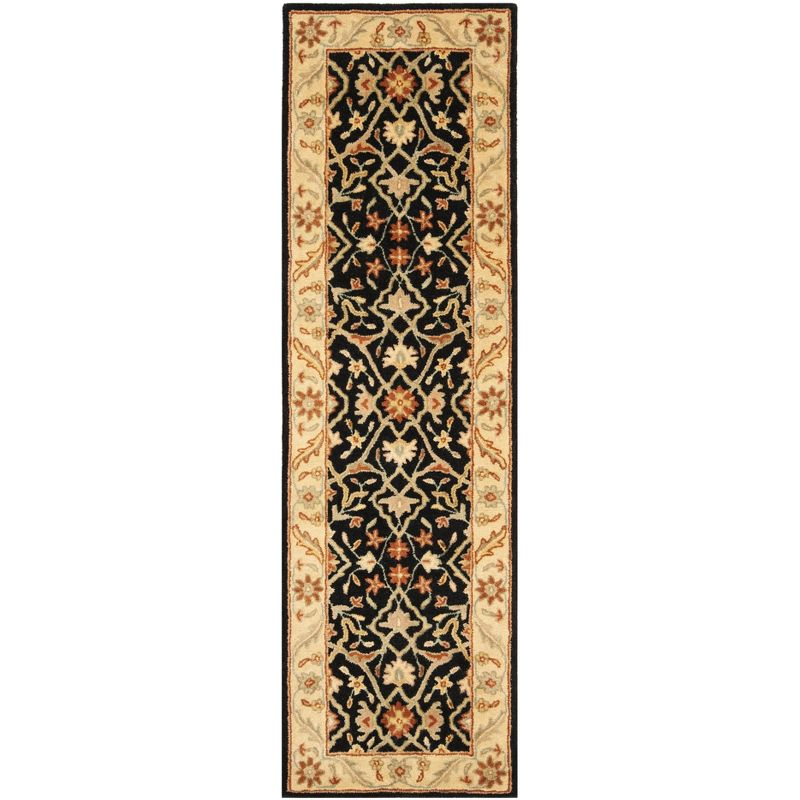 Antiquity AT14 Hand Tufted Indoor Runner Rug - Black - 2'3"x12' - Safavieh