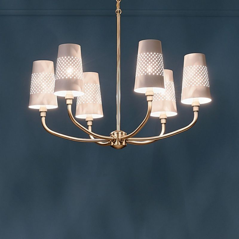 Kichler Lighting Adeena 6 - Light Chandelier in  Brushed Natural Brass