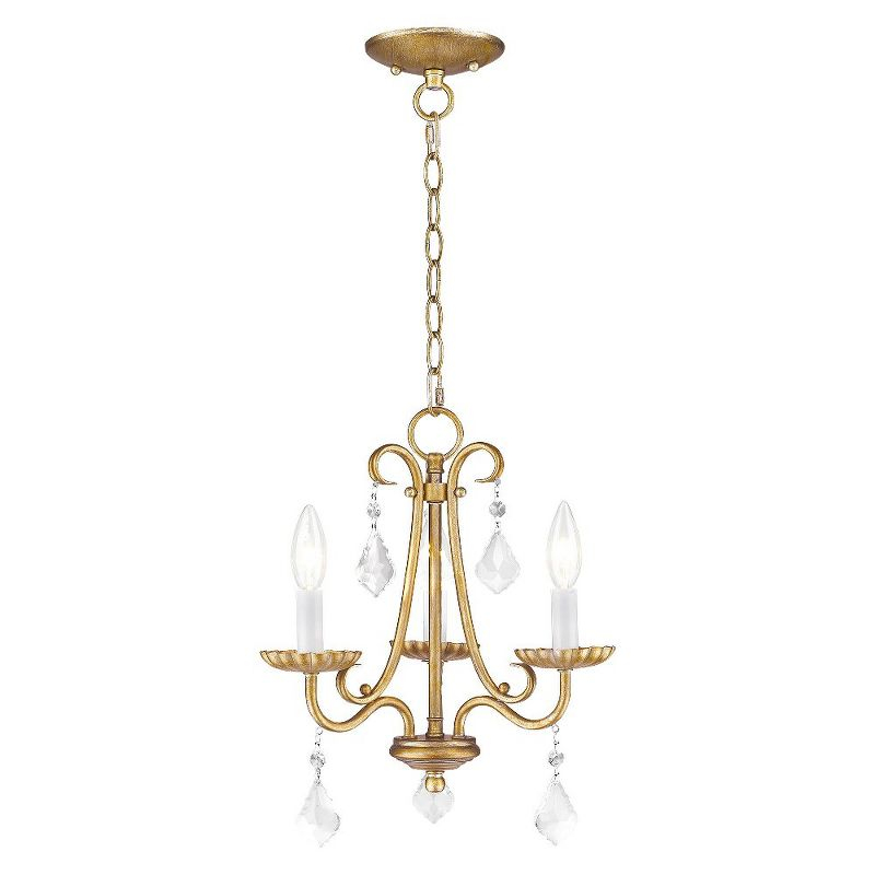 Livex Lighting Daphne 3 - Light Chandelier in  Antique Gold Leaf