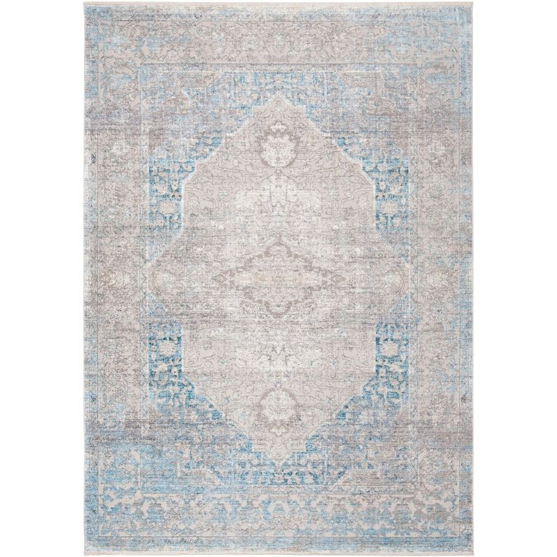 Dream DRM401 Power Loomed Indoor Area Rug - Grey/Aqua - 8'x10' - Safavieh