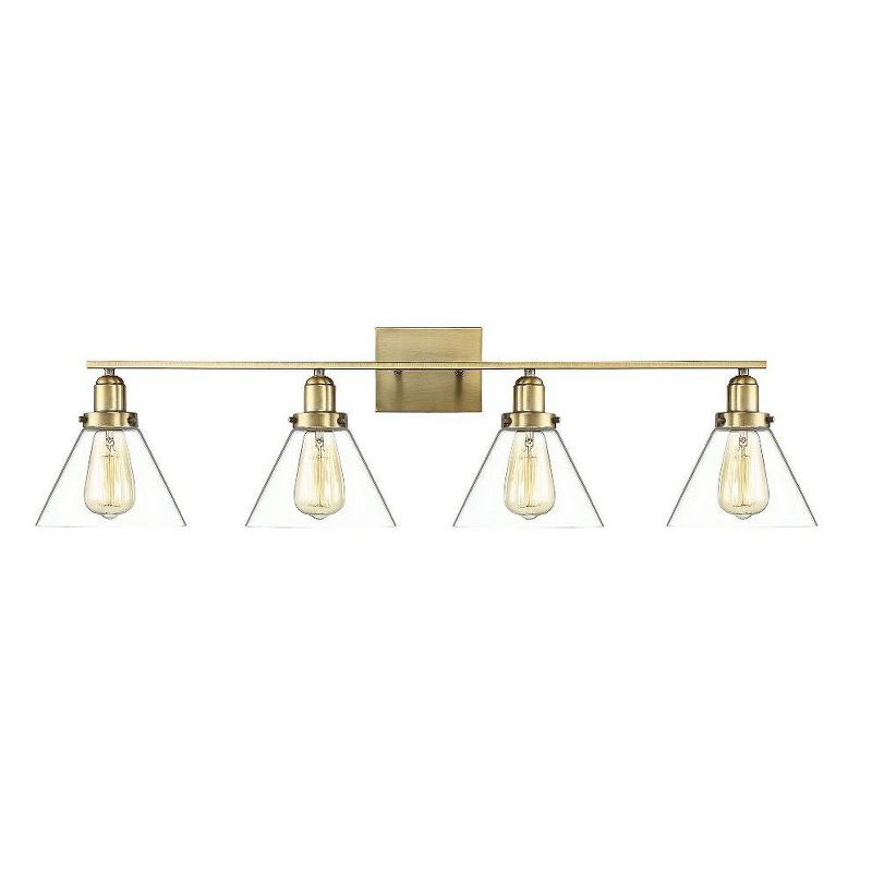 Savoy House Drake 4 - Light Vanity in  Warm Brass