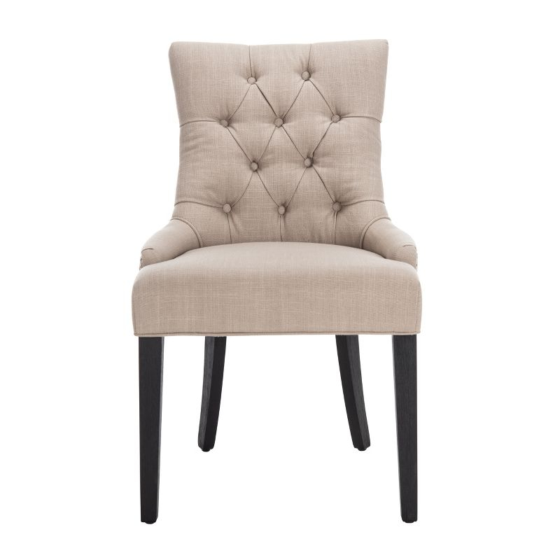 Abby 19''H Tufted Side Chairs (Set of 2) - True Taupe - Safavieh.