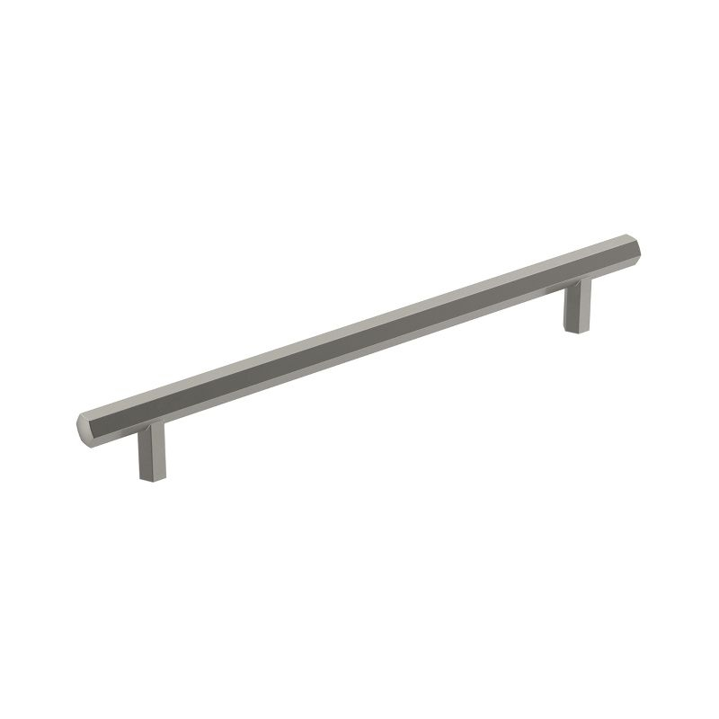 Amerock Caliber 7-9/16 inch (192mm) Center-to-Center Satin Nickel Cabinet Pull