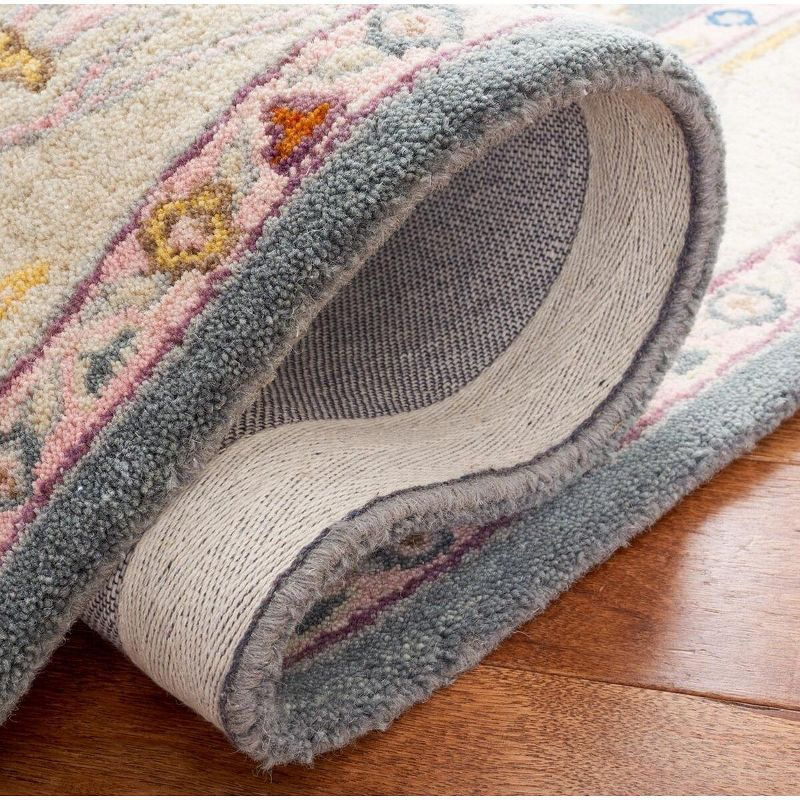 Anatolia AN513 Hand Tufted Area Rug  - Dark Grey/Ivory - 6'x6' - Safavieh.