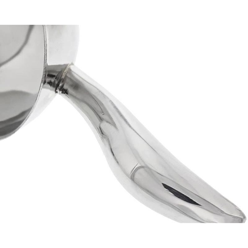 Juvale 6oz Stainless Steel Scoop for Ice Bucket, Small Silver Metal Scoop for Flour, Kitchen, Bar, Candy, 9.2 x 3.3 Inches