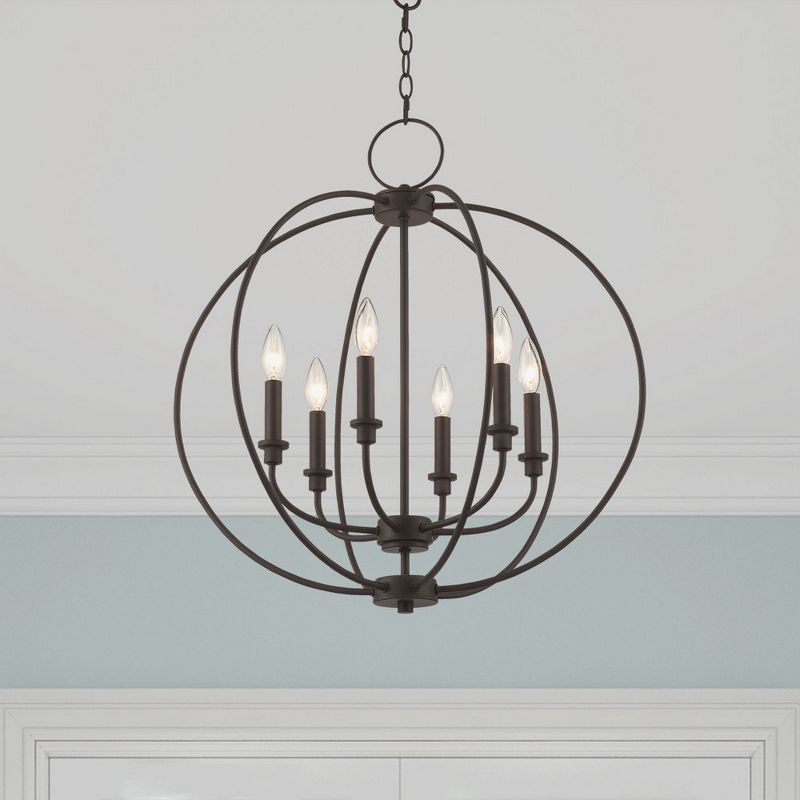 Livex Lighting Milania 6 - Light Chandelier in  Bronze