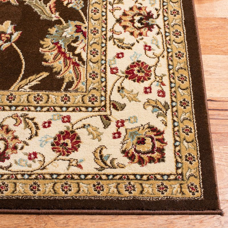 Lyndhurst LNH553 Power Loomed Area Rug - Brown/Ivory - 8'x11' - Safavieh