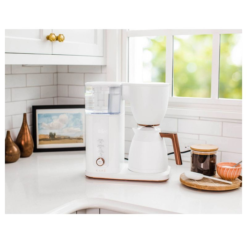 CAFE Specialty Drip Coffee Maker with Thermal Carafe Matte White: GE Appliances, 10 Cup Capacity, Automatic Standby Mode