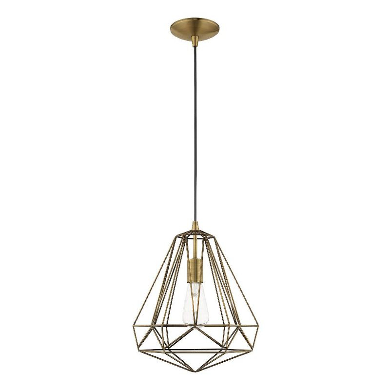 Livex Lighting Knox 1 - Light Pendant in  Antique Brass