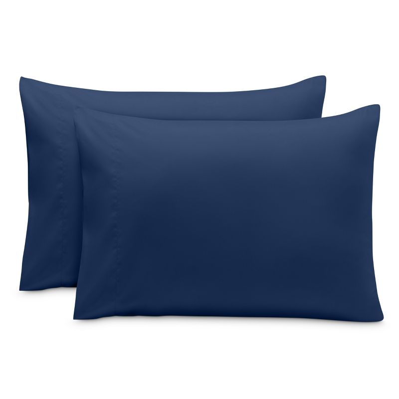 Microfiber King - Envelope - 20 x 36 Dark Blue Pillowcase Set by Bare Home