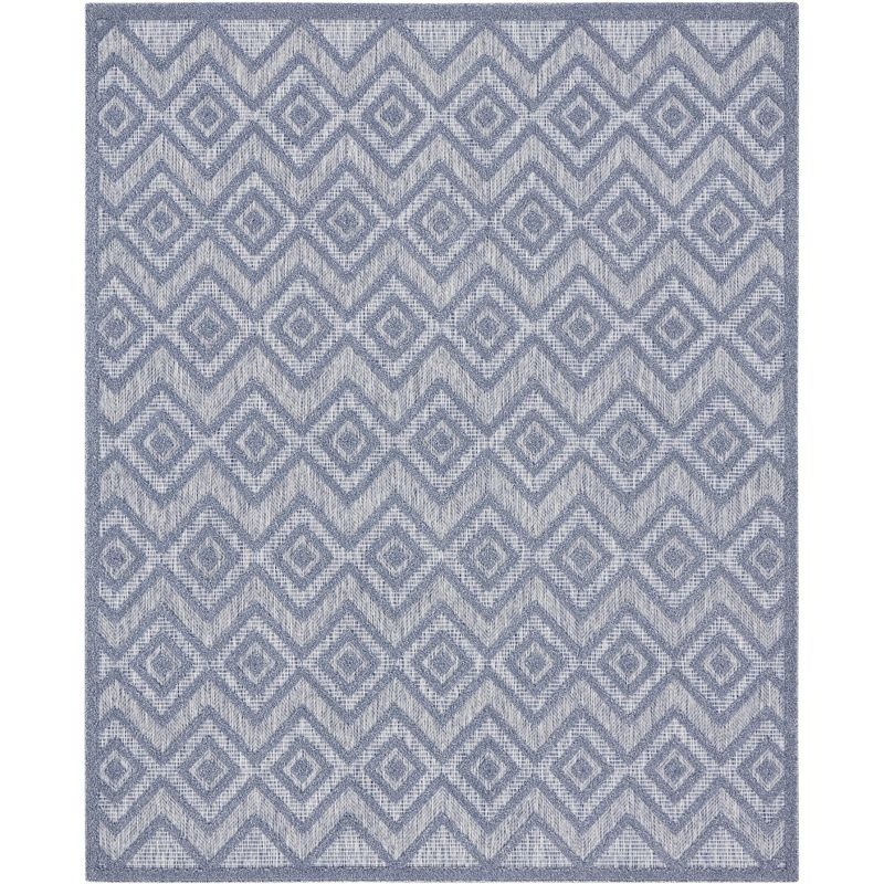 Nourison Versatile 8' x 10' Denim Blue Indoor Outdoor Rug