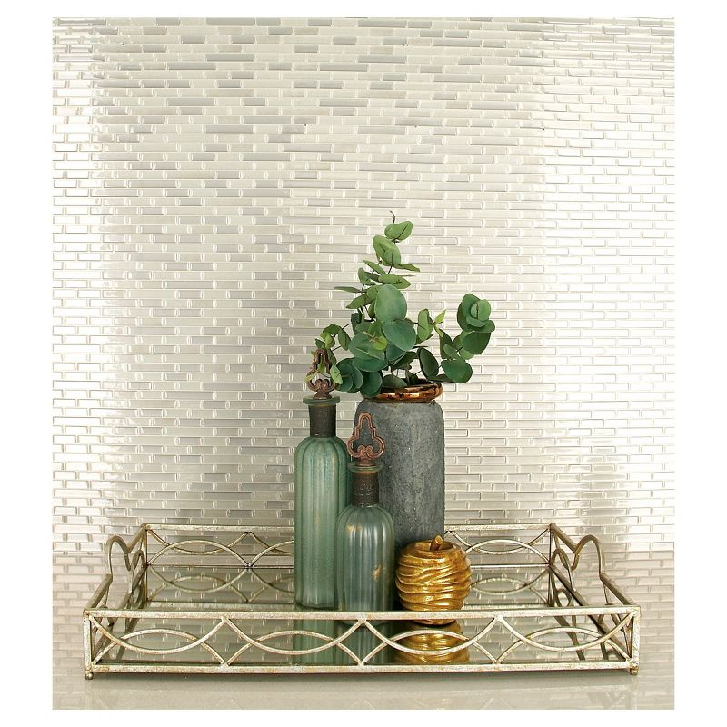 Modern Reflections Rustic Iron Tray (25") - Olivia & May