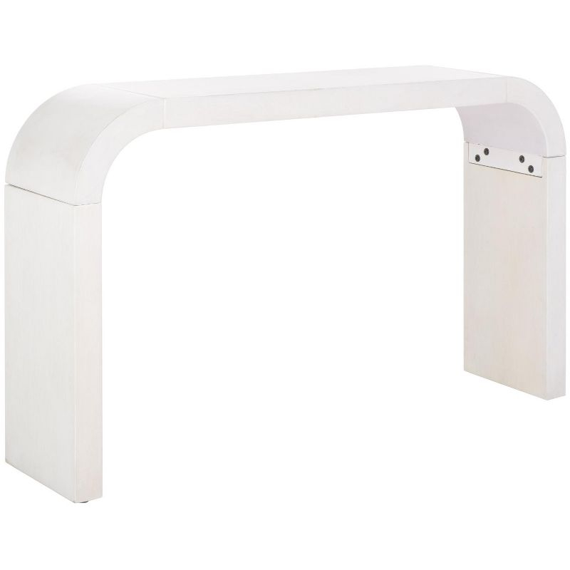 Liasonya Curved Console Table - White Washed - Safavieh