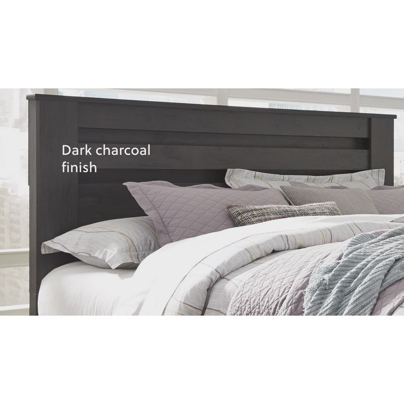 Brinxton Nightstand - Black - Signature Design by Ashley: Contemporary Bedside Table with Storage Drawer
