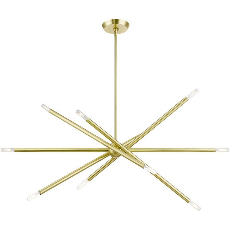 Livex Lighting Soho 10 - Light Chandelier in  Satin Brass