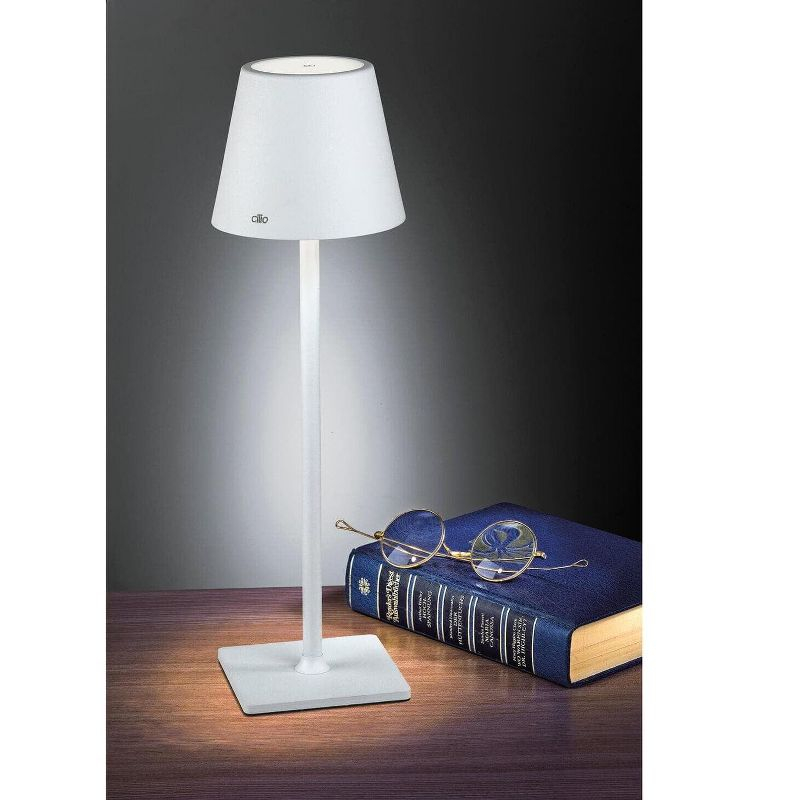 CILIO "Sole" LED Table Lamp, white, 13.75" x 4.25" dia.