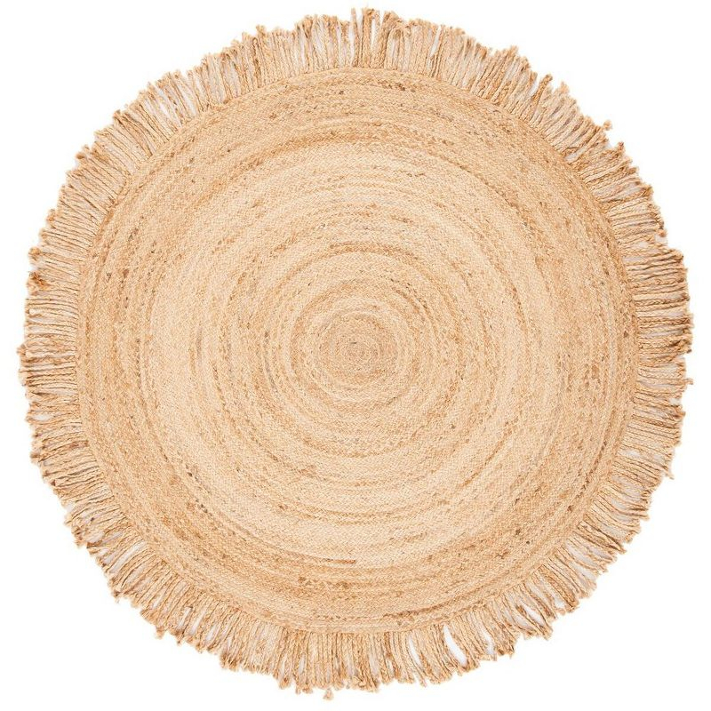 Braided BRD259 Hand Braided Area Rug - Natural - 5' round - Safavieh.