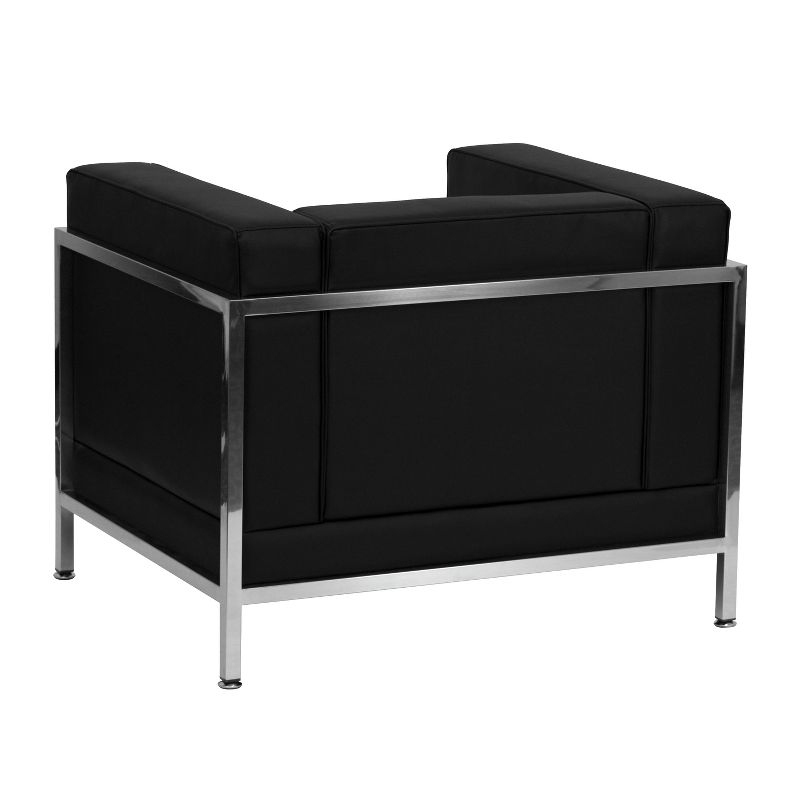 Flash Furniture HERCULES Imagination Series Contemporary Black LeatherSoft Chair with Encasing Frame