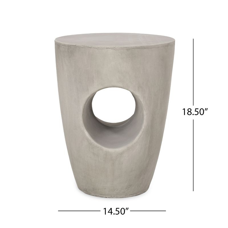 Christopher Knight Home Sirius Outdoor Contemporary Lightweight Concrete Accent Side Table