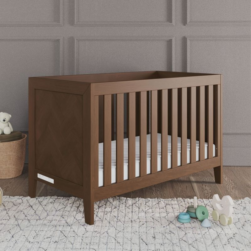 Child Craft Kieran Crib and Dresser Nursery Set, 2-Piece, Includes 3-in-1 Convertible Crib and 6-Drawer Dresser (Toasted Chestnut)