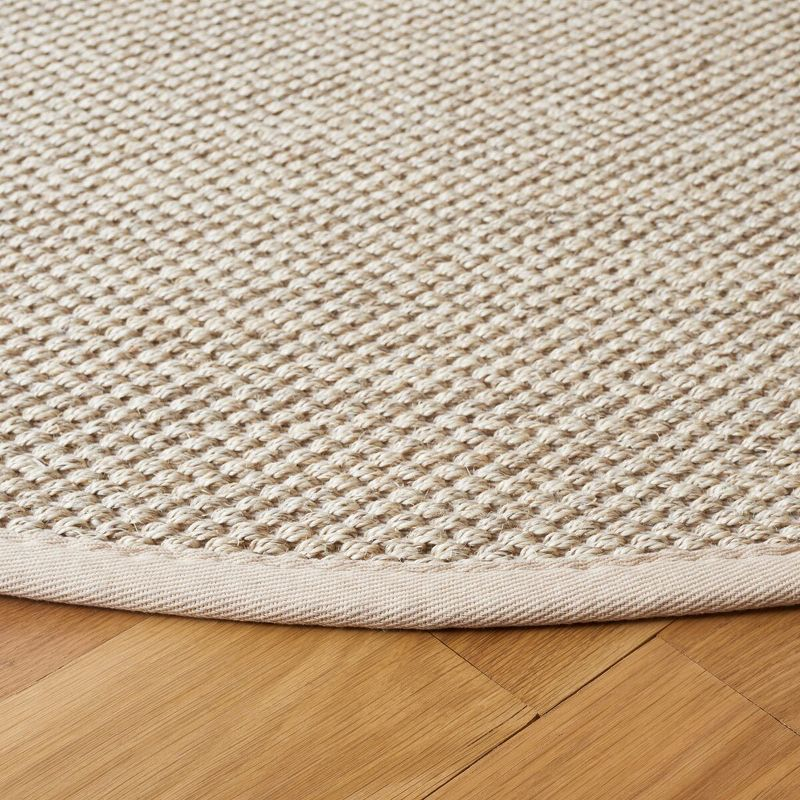Natural Fiber NF143 Power Loomed Indoor Area Rug - Marble/Beige - 6' Round - Safavieh