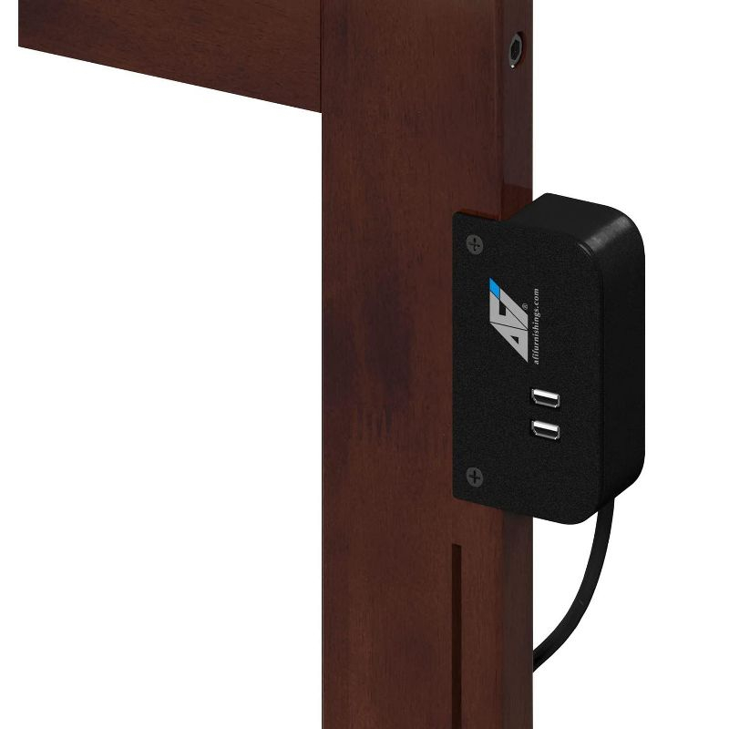 AFI Furnishings Mission Queen Headboard with Turbo Charger in Walnut
