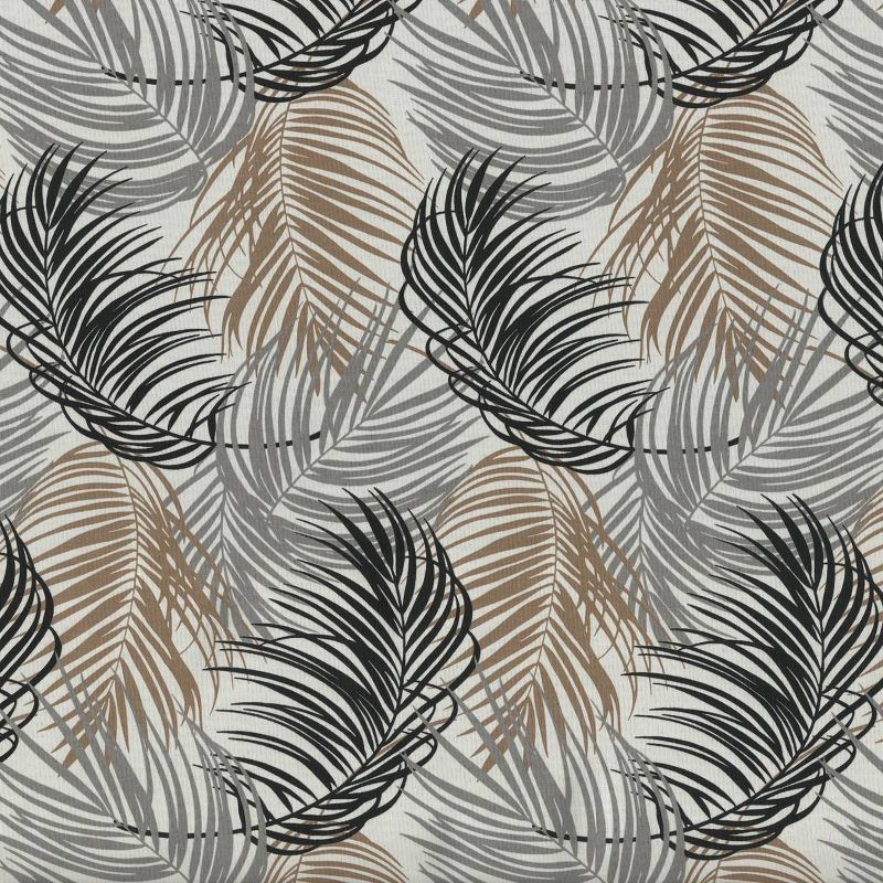 2pk Setra Stone Wicker Outdoor Seat Cushions Black - Pillow Perfect: Tufted, Weather-Resistant