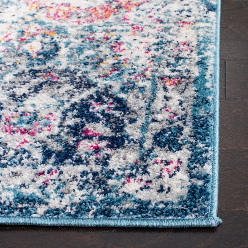 Madison MAD611 Power Loomed Indoor Area Rug - Navy/Teal - 9'x9' - Safavieh